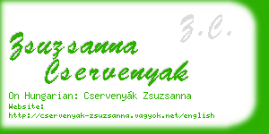 zsuzsanna cservenyak business card