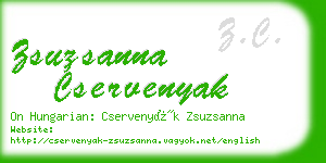 zsuzsanna cservenyak business card